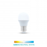 LED Lamp E27, G45, 6W, 4500K, Wit neutraal LED Lamp E27, G45, 6W, 4500K, Wit neutraal