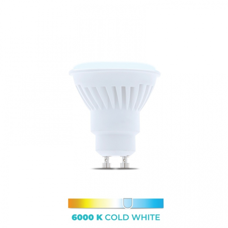 LED-Lamp, GU10, 10W, 230V, 6000K, Keramisch, Koud Wit