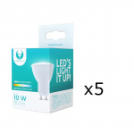 LED Lamp GU10, 1W, 230V, 6000K, 5-pak, Koel wit