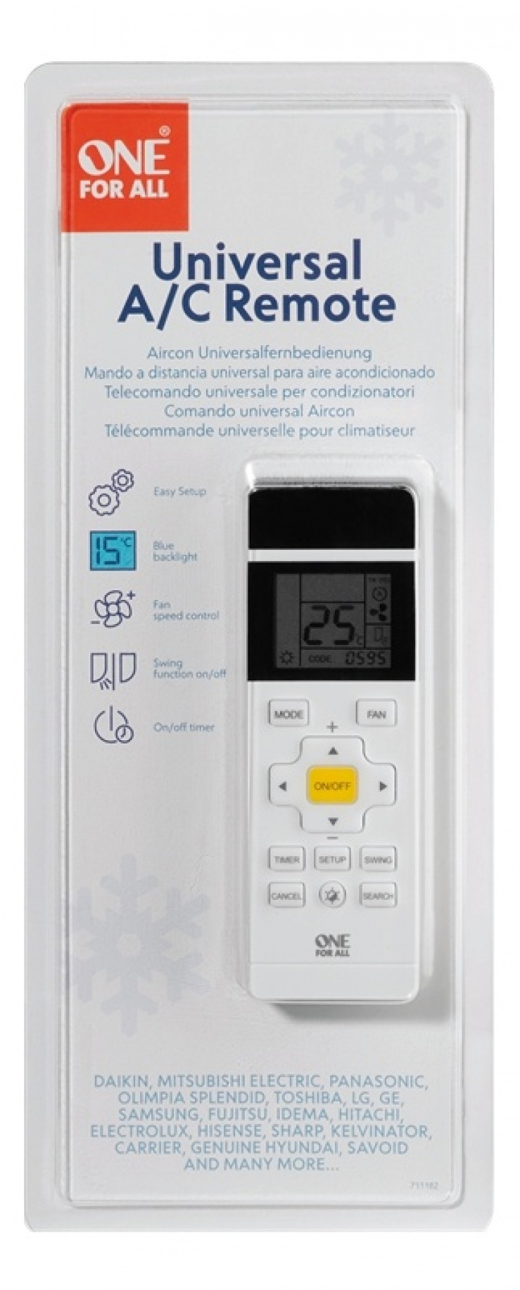 One For All - Universalfjärrkontroll till AC One For All - Universalfjärrkontroll till AC