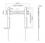 DELTACO Office, fixed ultra-slim wall, 32