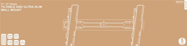 DELTACO Office, tilt ultra-slim wall, 37 DELTACO Office, tilt ultra-slim wall, 37