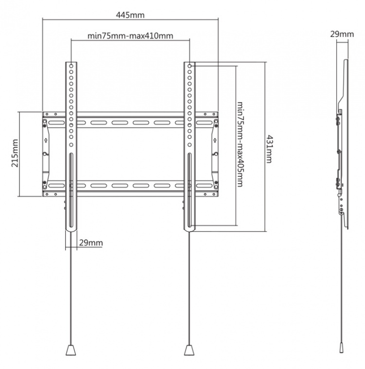 DELTACO Office, heavy-duty fixed foldable, 32