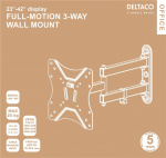 DELTACO Office, full-motion 3-way wall, 23 DELTACO Office, full-motion 3-way wall, 23