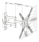 DELTACO Office, full-motion 3-way wall, 23 DELTACO Office, full-motion 3-way wall, 23