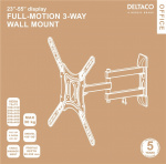 DELTACO Office, full-motion 3-way wall, 23 DELTACO Office, full-motion 3-way wall, 23