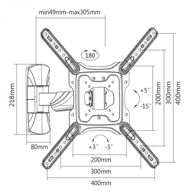 DELTACO Office, full-motion 2-way wall, 23 DELTACO Office, full-motion 2-way wall, 23
