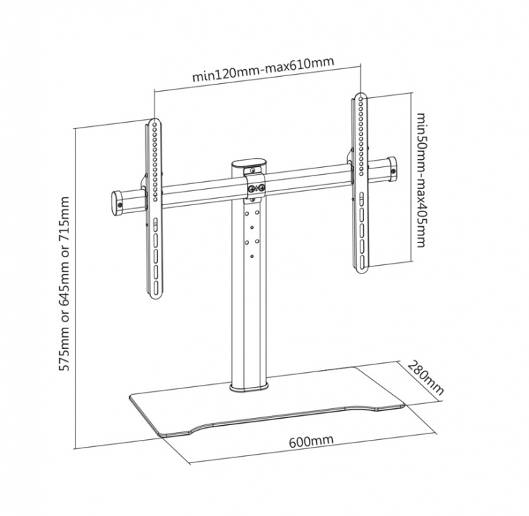 DELTACO Tabletop stand for TV, 37 DELTACO Tabletop stand for TV, 37