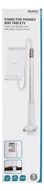 DELTACO Stand For Phones & Tablets Fixed And Flexible Arm With Desk Cl