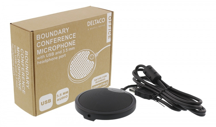DELTACO Office DELC-0002 boundary conference microphone with USB and 3