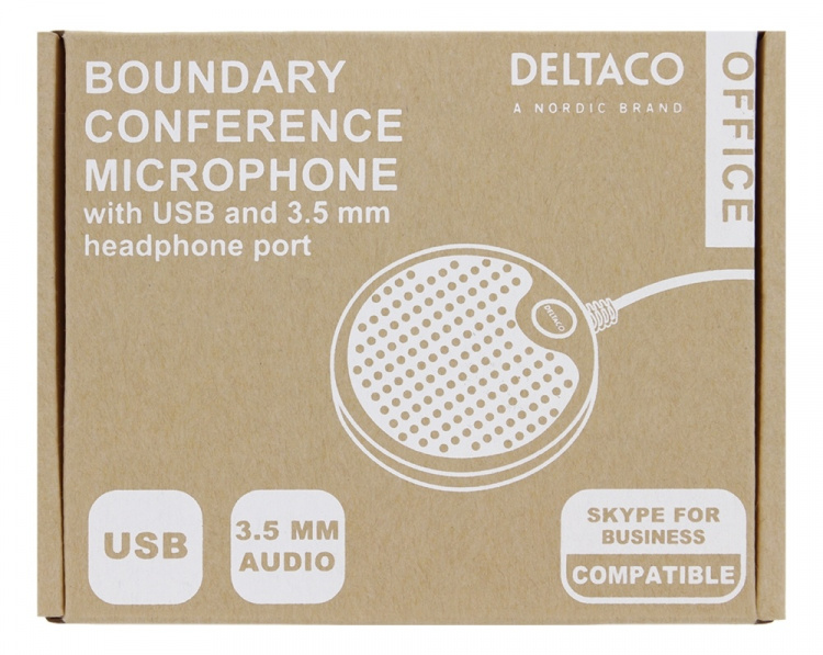 DELTACO Office DELC-0002 boundary conference microphone with USB and 3