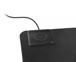 DELTACO Business extra wide mousepad with fast wireless charger, 90x40