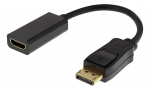 DELTACO DisplayPort naar HDMI-adapter, 4K 60Hz, 0,2 m, zwart DELTACO DisplayPort naar HDMI-adapter, 4K 60Hz, 0,2 m, zwart