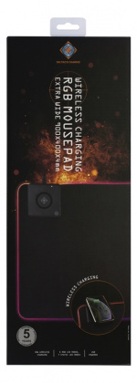 DELTACO GAMING RGB mousepad, fast wireless charging, 900x400x4mm