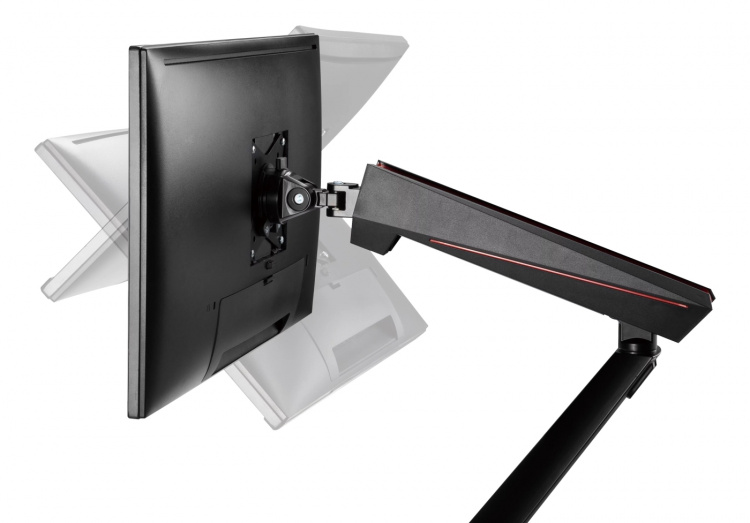 DELTACO Single Monitor Spring-Assisted Pro Gaming Monitor Arm