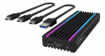 USB Type-C™ enclosure for M.2 NVMe SSD - RGB illuminated