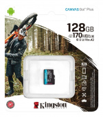 Kingston 128GB microSDXC Canvas Go Plus 170R A2 U3 V30 geen adapter Kingston 128GB microSDXC Canvas Go Plus 170R A2 U3 V30 geen adapter