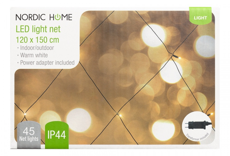 NORDIC HOME LED lichtrooster, binnen/buiten, 120 x 150 cm NORDIC HOME LED lichtrooster, binnen/buiten, 120 x 150 cm