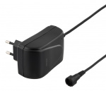 DELTACO power supply, 240 V to 3-12 V, 1,5 A, different tips, black