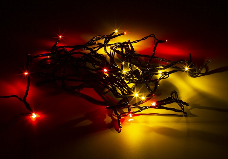 WiFi light chain, 5m, 40 led, adapter, IP44, RGB