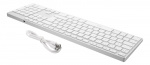 DELTACO fullsize bluetooth keyboard, aluminium, rechargeable battery,