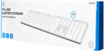 DELTACO fullsize bluetooth keyboard, aluminium, rechargeable battery,