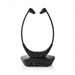 Nedis Draadloze TV-Koptelefoon | RF, frequentie 868 MHz | In-Ear | Maximale batterijduur: 4.5 uur | 35 m | Digitale Audio | Laadstation | Balanscontrole | Zwart Nedis Draadloze TV-Koptelefoon | RF, frequentie 868 MHz | In-Ear | Maximale batterijduur: 4.5 uur | 35 m | Digitale Audio | Laadstation | Balanscontrole | Zwart