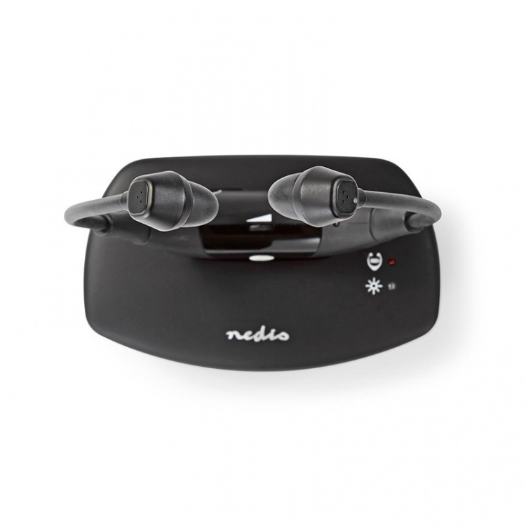 Nedis Draadloze TV-Koptelefoon | RF, frequentie 868 MHz | In-Ear | Maximale batterijduur: 4.5 uur | 35 m | Digitale Audio | Laadstation | Balanscontrole | Zwart Nedis Draadloze TV-Koptelefoon | RF, frequentie 868 MHz | In-Ear | Maximale batterijduur: 4.5 uur | 35 m | Digitale Audio | Laadstation | Balanscontrole | Zwart