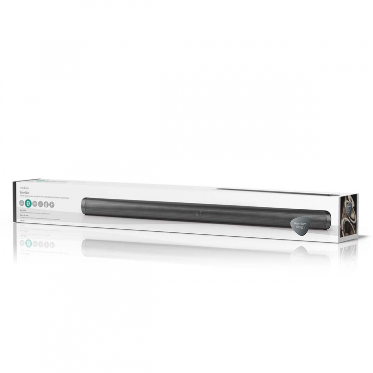 Nedis Soundbar | 2.0 | DSP-Programma\'s | 135 W | 1x 3.5 mm / 1x Coax Audio / 1x Optical / 1x USB | 1x HDMI (with ARC) | Bluetooth® | Monteerbaar | Donkergrijs / Zwart