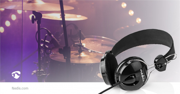 Nedis Bedrade On-ear Koptelefoon | 3,5 mm | Kabellengte: 1.10 m | Zwart