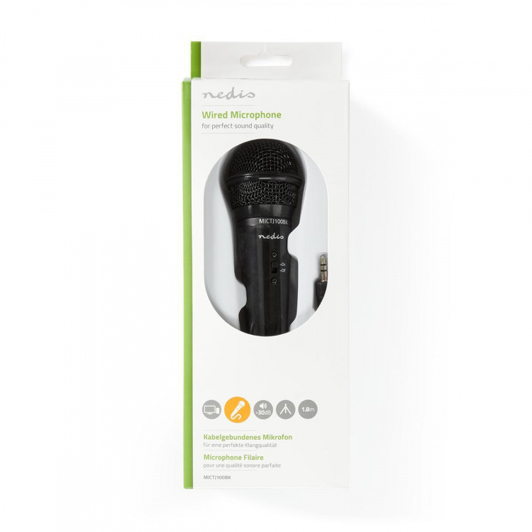 Nedis Microfoon | Gebruikt voor: Desktop / Notebook / Smartphone / Tablet | Bedraad | 1x 3.5 mm