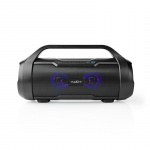 Nedis Bluetooth® Party Boombox | 6 uur | 2.0 | 80 W | Media afspeelmogelijkheden: AUX / Micro-SD / USB | IPX5 | Koppelbaar | Handgreep | Feestverlichting | Zwart Nedis Bluetooth® Party Boombox | 6 uur | 2.0 | 80 W | Media afspeelmogelijkheden: AUX / Micro-SD / USB | IPX5 | Koppelbaar | Handgreep | Feestverlichting | Zwart