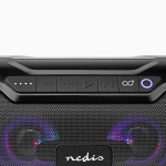 Nedis Bluetooth® Party Boombox | 6 uur | 2.0 | 80 W | Media afspeelmogelijkheden: AUX / Micro-SD / USB | IPX5 | Koppelbaar | Handgreep | Feestverlichting | Zwart Nedis Bluetooth® Party Boombox | 6 uur | 2.0 | 80 W | Media afspeelmogelijkheden: AUX / Micro-SD / USB | IPX5 | Koppelbaar | Handgreep | Feestverlichting | Zwart