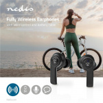 Nedis Volledig Draadloze Oordopjes | Bluetooth® | Maximale batterijduur: 3.5 uur | Drukbediening | Charging case | Ingebouwde microfoon | Ondersteuning voor spraakbesturing | Ear Wings | Zwart