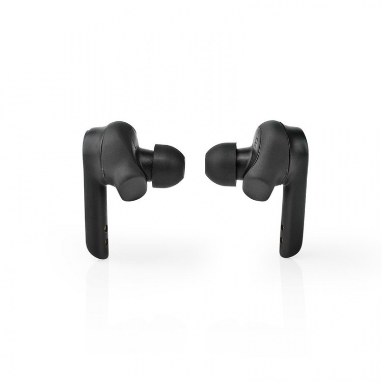 Nedis Volledig Draadloze Oordopjes | Bluetooth® | Maximale batterijduur: 3.5 uur | Drukbediening | Charging case | Ingebouwde microfoon | Ondersteuning voor spraakbesturing | Ear Wings | Zwart