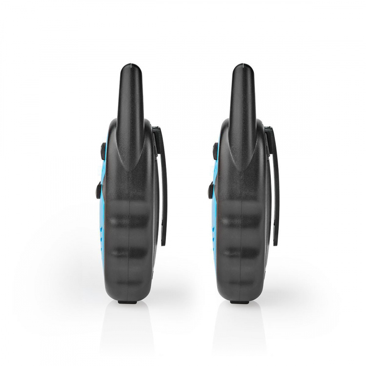Nedis Walkie talkie Set | 2 Handsets | Tot 3 km | Frequentiekanalen: 3 | PTT | tot 3 uur | Blauw / Zwart Nedis Walkie talkie Set | 2 Handsets | Tot 3 km | Frequentiekanalen: 3 | PTT | tot 3 uur | Blauw / Zwart