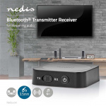 Nedis Bluetooth® Zender / Ontvanger | Input: 1x AUX | Output: 1x AUX | SBC | Maximaal 1 Apparaat | Tot 6 Uur | Automatische uitschakelfunctie | Zwart