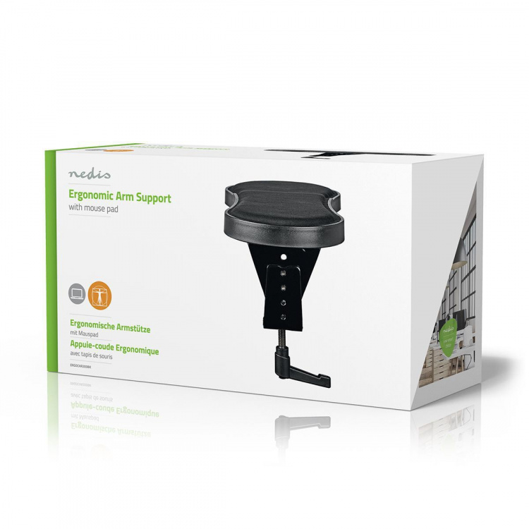 Nedis Armsteun | Aantal draaipunten: 1 Draaipunt(en) | Lengte onderarmkussen: 40 | Max. draagvermogen: 5 kg | Zwenkhoek: 360 ° | Met muisplatform