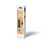 Nedis USB-Hub | USB-A Male | 4x USB A Female | 4-Poorts poort(en) | USB 2.0 | USB Gevoed