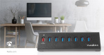 Nedis USB-Hub | USB Micro-B Female | USB-A Female | 8-Poorts poort(en) | QC3.0 / USB 3.2 Gen 1 | Netvoeding / USB Gevoed | 5 Gbps | 8x USB
