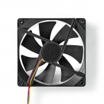 Nedis DC Ventilator | DC | Grootte ventilator: 140 mm | 3-Pin | 24.9 dBA | Zwart