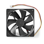 Nedis DC Ventilator | DC | Grootte ventilator: 140 mm | 3-Pin | 24.9 dBA | Zwart