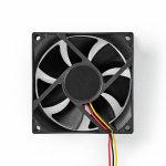 Nedis DC Ventilator | DC | Grootte ventilator: 80 mm | 3-Pin | 35.6 dBA | Zwart