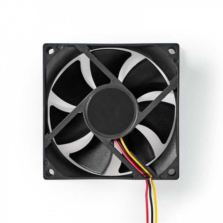 Nedis DC Ventilator | DC | Grootte ventilator: 80 mm | 3-Pin | 35.6 dBA | Zwart