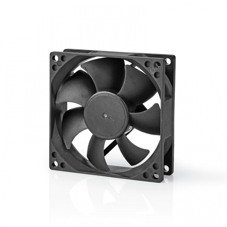 Nedis DC Ventilator | DC | Grootte ventilator: 80 mm | 3-Pin | 35.6 dBA | Zwart
