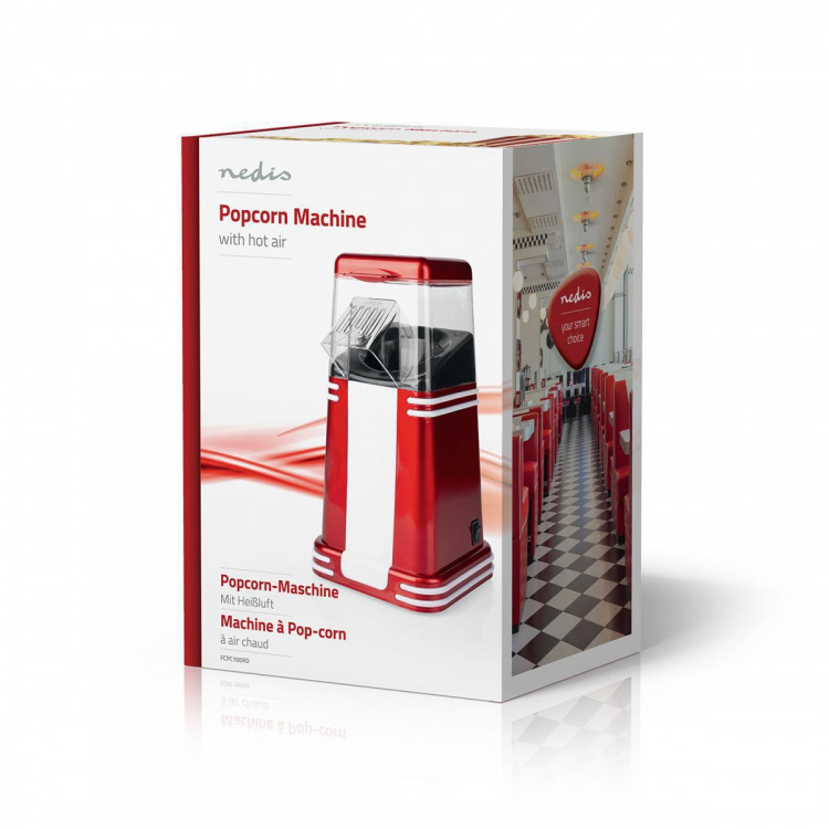 Nedis Popcornmachine | 1200 W | 2 - 4 min | Rood / Wit Nedis Popcornmachine | 1200 W | 2 - 4 min | Rood / Wit