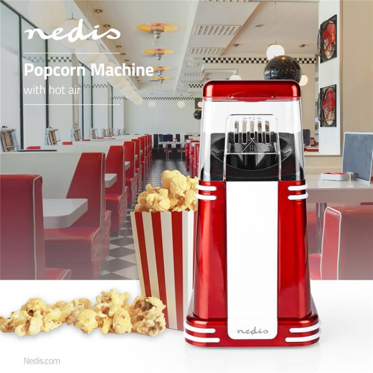 Nedis Popcornmachine | 1200 W | 2 - 4 min | Rood / Wit Nedis Popcornmachine | 1200 W | 2 - 4 min | Rood / Wit