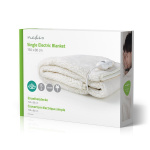 Nedis Elektrische Deken | Onderdeken | 1 Persoon | 150 x 80 cm | 3 Warmte Standen | Wasmachinebestendig | Oververhittingsbeveiliging | Polyester / Synthetisch