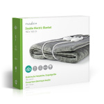 Nedis Elektrische Deken | Onderdeken | 2 Personen | 160 x 140 cm | 9 Warmte Standen | 9 u | Wasmachinebestendig | Oververhittingsbeveiliging | Digitale bediening | Fleece / Polyester