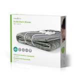 Nedis Elektrische Deken | Onderdeken | 2 Personen | 160 x 140 cm | 9 Warmte Standen | 9 u | Wasmachinebestendig | Oververhittingsbeveiliging | Digitale bediening | Fleece / Polyester